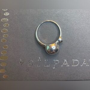 Silpada Vintage Sterling HAVE A BALL Cubic Zirconia Ring